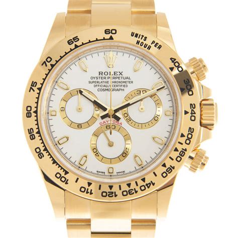 rolex cosmograph daytona white face yellow gold|Rolex daytona white gold price.